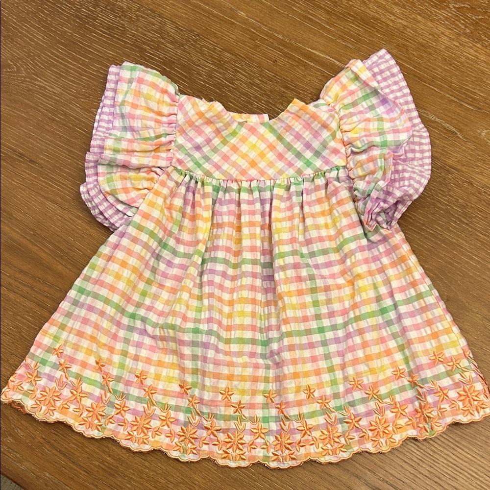 Bonnie Jean Multicolor Plaid Kids Dress